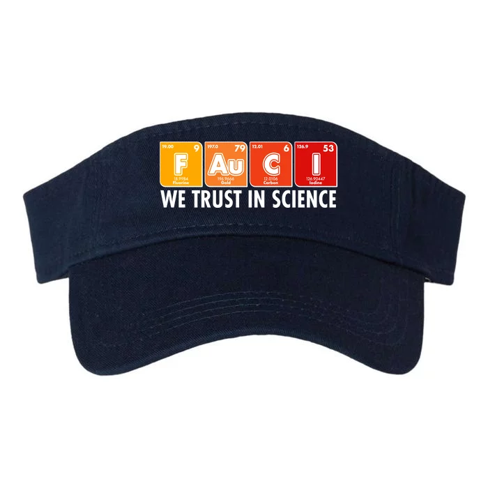 Dr Fauci We Trust In Science Periodical Table Elements Valucap Bio-Washed Visor