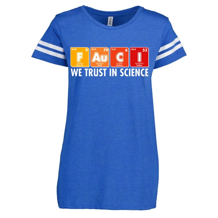 Dr Fauci We Trust In Science Periodical Table Elements Enza Ladies Jersey Football T-Shirt