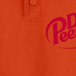 Dr Peepee Soda Pop Logo Dry Zone Grid Performance Polo