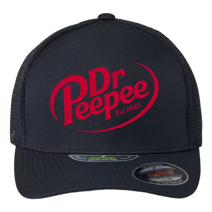 Dr Peepee Soda Pop Logo Flexfit Unipanel Trucker Cap