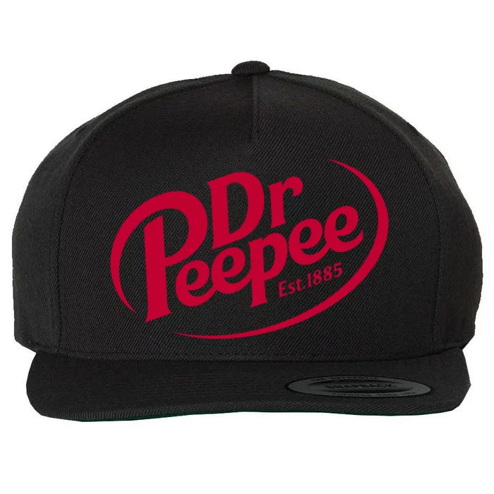 Dr Peepee Soda Pop Logo Wool Snapback Cap