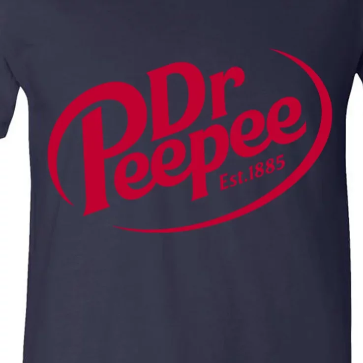 Dr Peepee Soda Pop Logo V-Neck T-Shirt