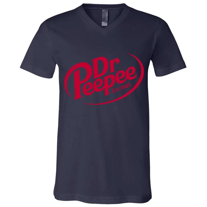 Dr Peepee Soda Pop Logo V-Neck T-Shirt