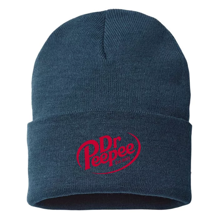 Dr Peepee Soda Pop Logo Sustainable Knit Beanie