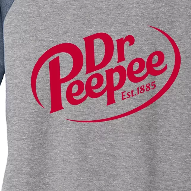 Dr Peepee Soda Pop Logo Women's Tri-Blend 3/4-Sleeve Raglan Shirt