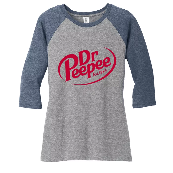 Dr Peepee Soda Pop Logo Women's Tri-Blend 3/4-Sleeve Raglan Shirt