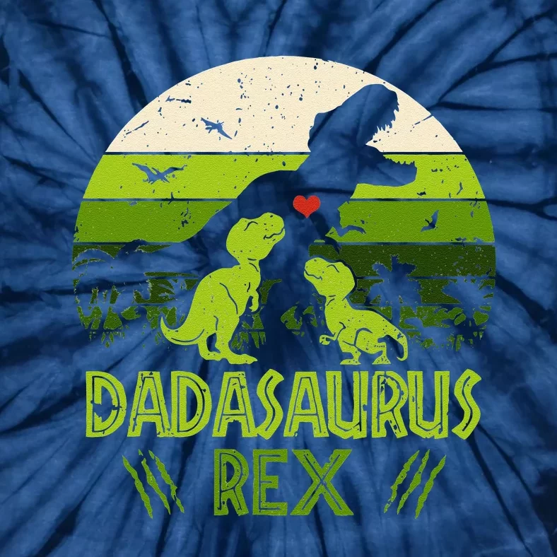 Dadasaurus Rex 2 Sunset For Fathers Day Gift Tie-Dye T-Shirt