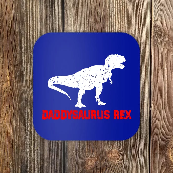 Daddysaurus Rex 2 Sunset Funny For Fathers Day Gift Coaster