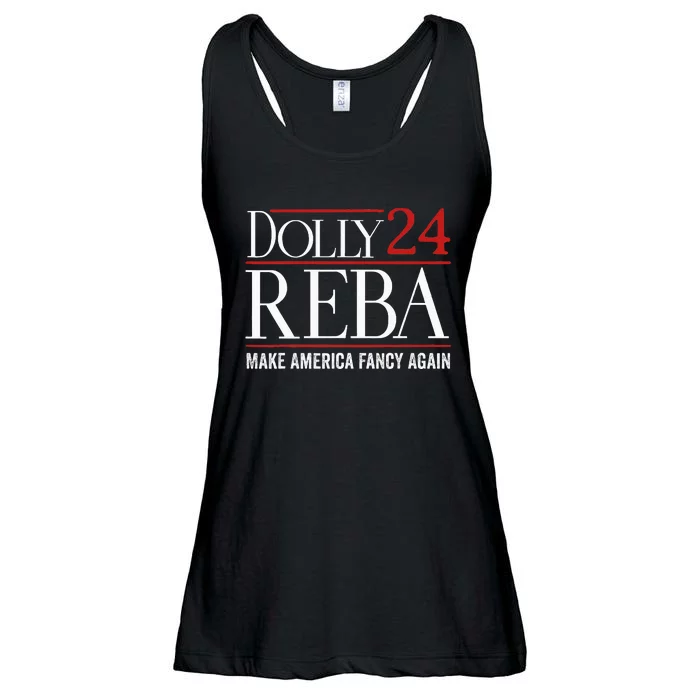 Dolly Reba 2024 Make America Fancy Again Ladies Essential Flowy Tank