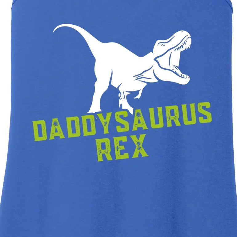 Daddysaurus Rex 2 Sunset Funny Design For Fathers Day Funny Gift Ladies Essential Tank