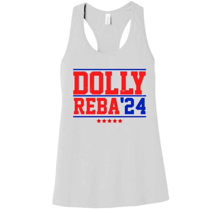 Dolly Reba 2024 Funny Political Women's Racerback Tank