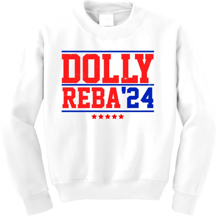 Dolly Reba 2024 Funny Political Kids Sweatshirt