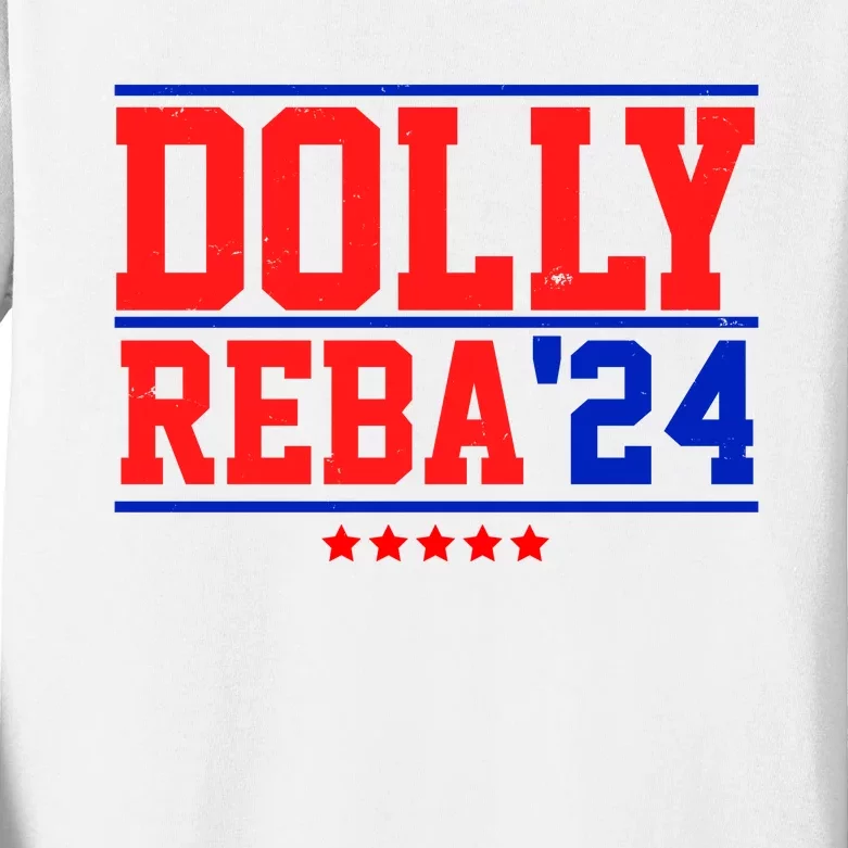 Dolly Reba 2024 Funny Political Kids Long Sleeve Shirt