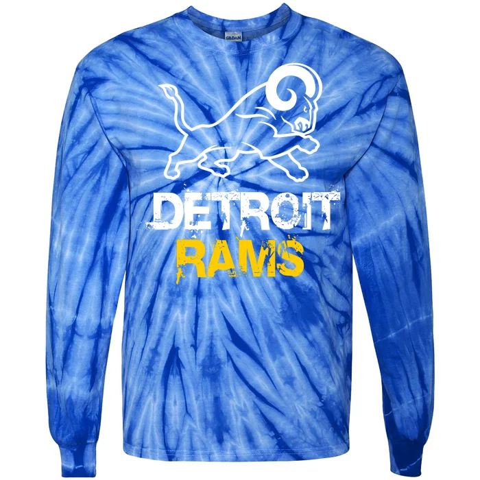 Detroit Rams 2022 Football Champions Tie-Dye Long Sleeve Shirt