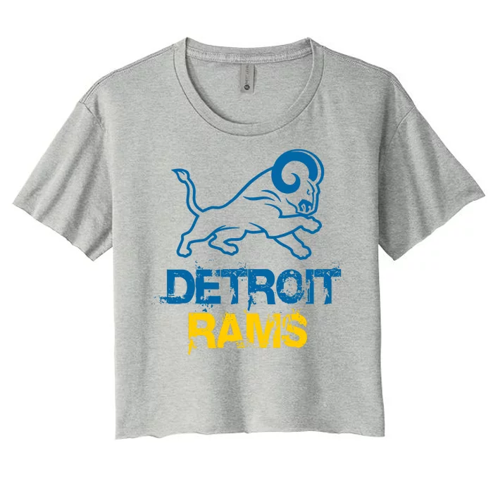 Detroit Rams 2022 Football Champions Women's Crop Top Tee