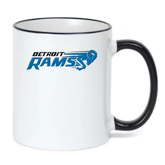 Detroit Rams 2022 Football Logo Black Color Changing Mug