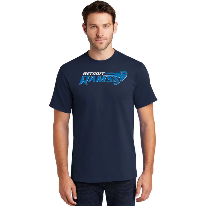 Detroit Rams 2022 Football Logo Tall T-Shirt