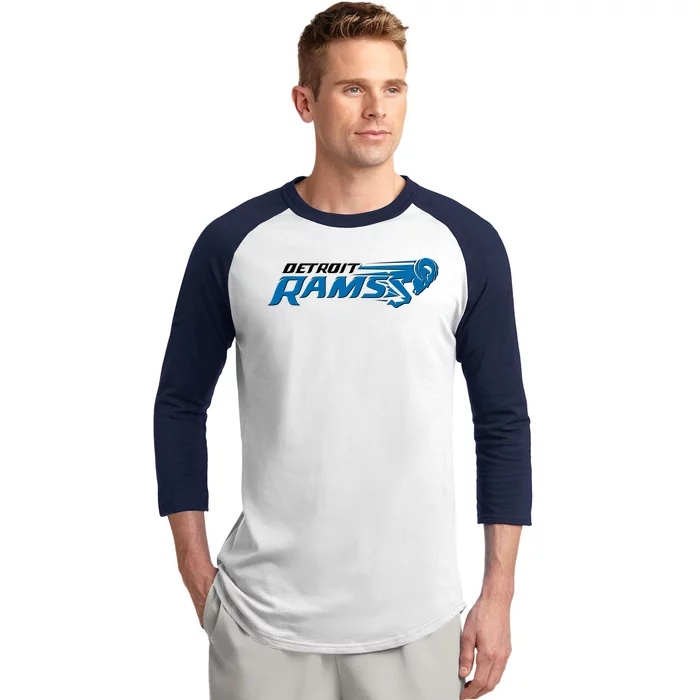 Detroit Rams 2022 Football Logo Baseball Sleeve Shirt