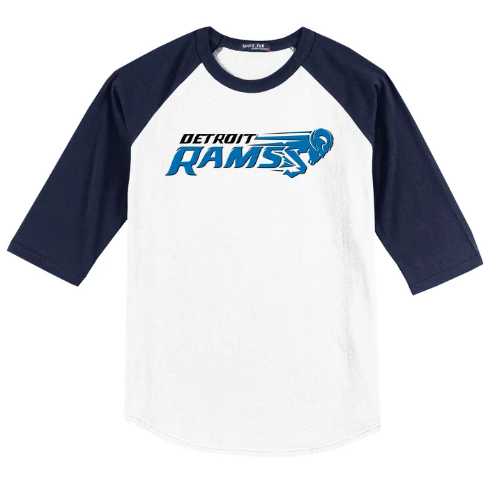 Detroit Rams 2022 Football Logo Baseball Sleeve Shirt