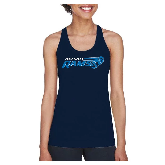 Detroit Rams 2022 Football Logo Women's Racerback Tank