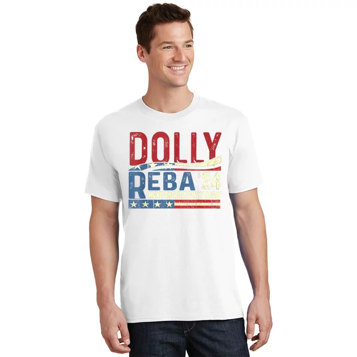 Dolly Reba 2024 Make America Fancy Again Flag Usa T-Shirt