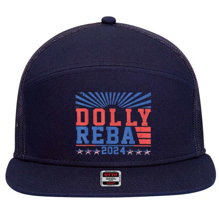 Dolly Reba 24 America Fancy Again 24 7 Panel Mesh Trucker Snapback Hat