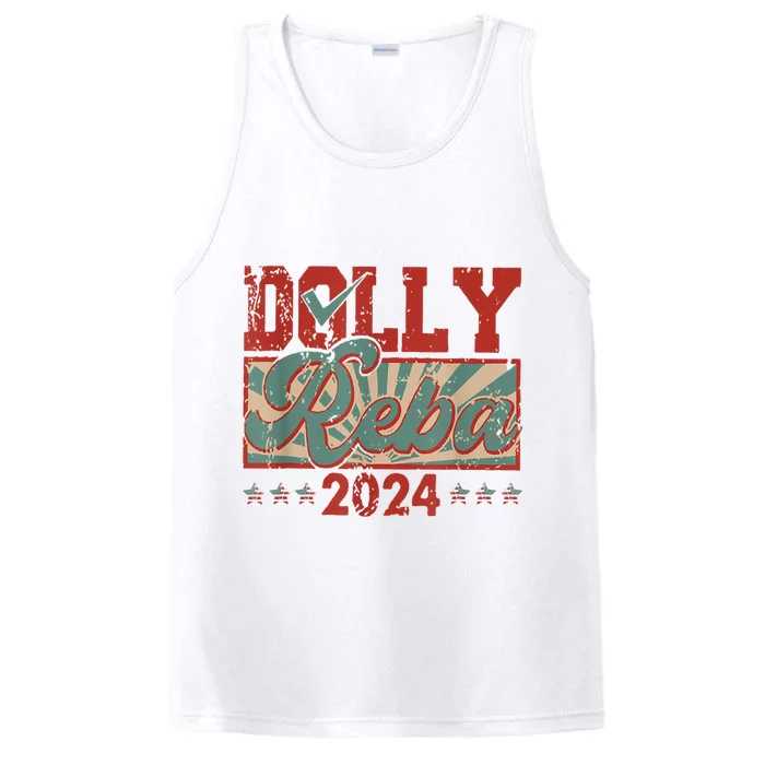 Dolly Reba 24 Retro Vintage Make America Fancy Again 24 Performance Tank