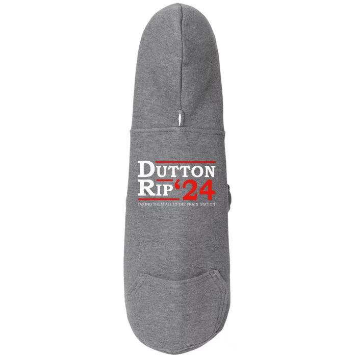 D.U.T.T.O.N. Rip 2024 President Day 4th Of July Doggie 3-End Fleece Hoodie