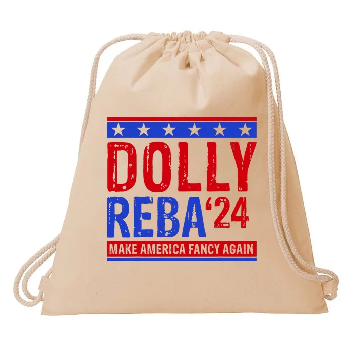 Dolly Reba 24 Make America Fancy Again Drawstring Bag