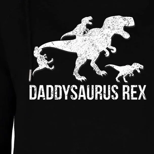 Daddysaurus Rex 3 Daddy Dinosaur Womens Funnel Neck Pullover Hood