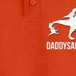 Daddysaurus Rex 3 Daddy Dinosaur Gift Dry Zone Grid Performance Polo