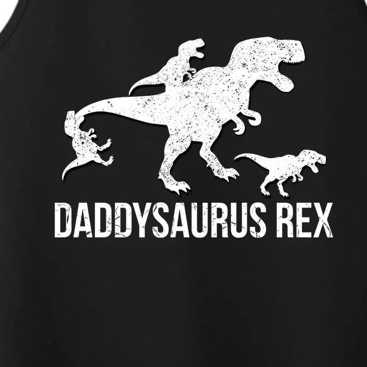 Daddysaurus Rex 3 Daddy Dinosaur Gift Performance Tank