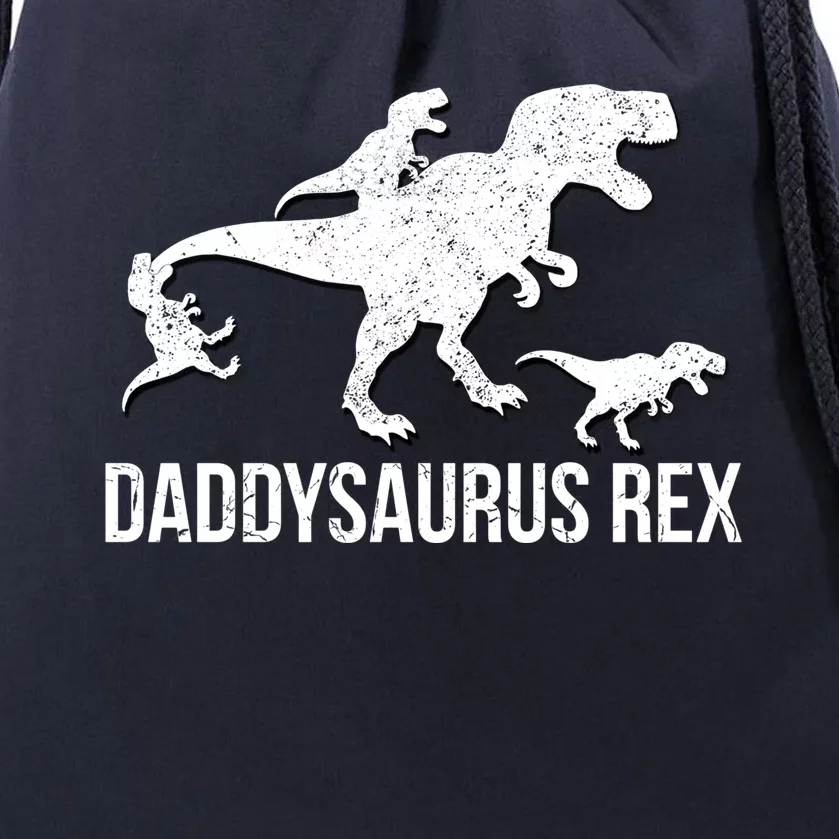 Daddysaurus Rex 3 Daddy Dinosaur Gift Drawstring Bag