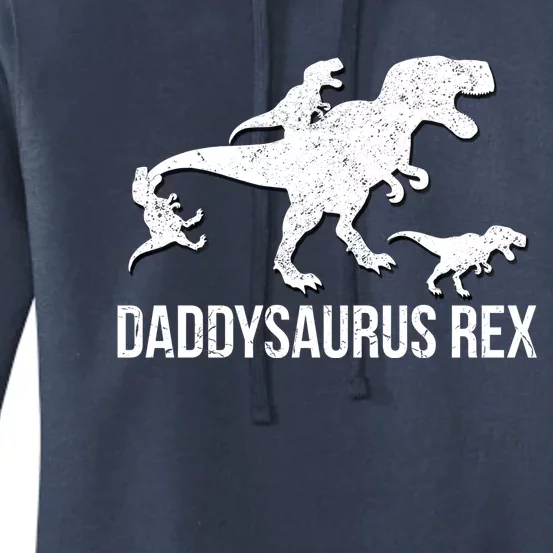 Daddysaurus Rex 3 Daddy Dinosaur Gift Women's Pullover Hoodie