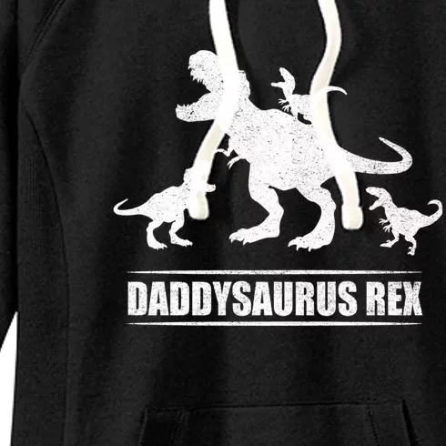 Daddysaurus Rex 3 Gift Women's Fleece Hoodie