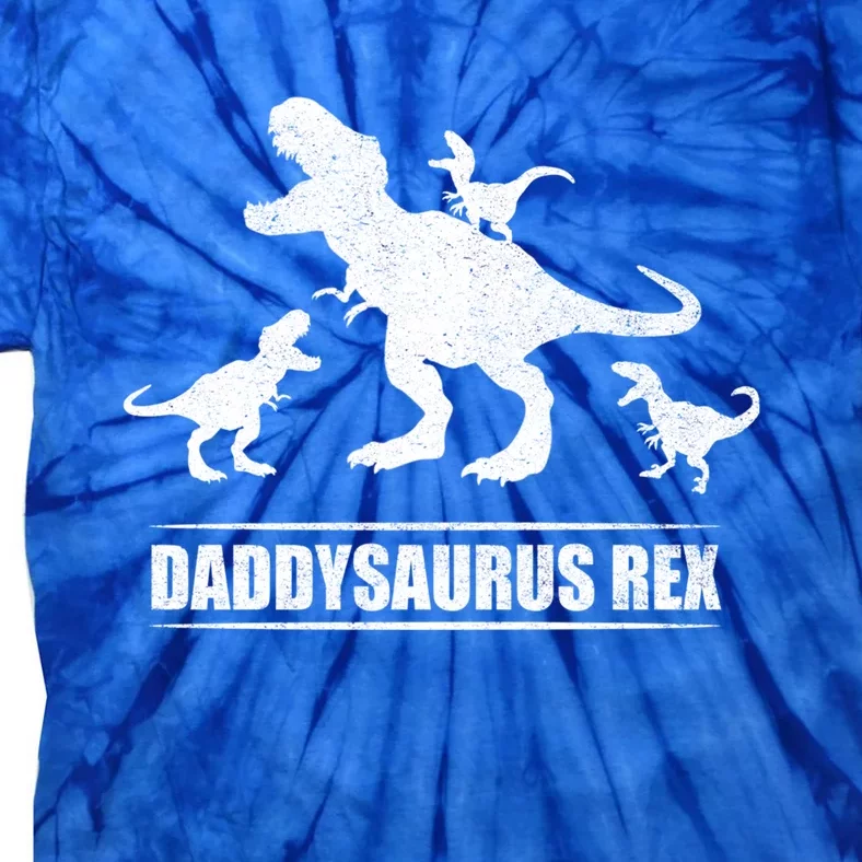 Daddysaurus Rex 3 Gift Tie-Dye T-Shirt