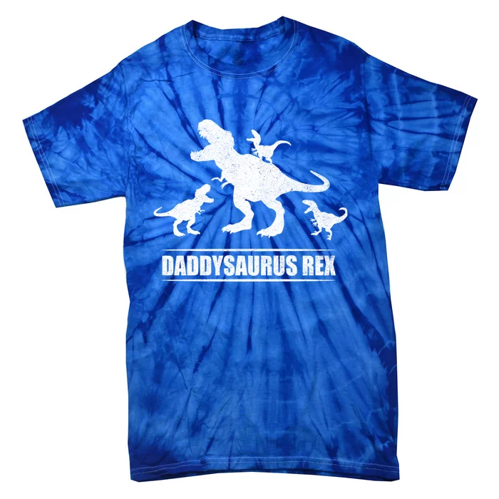 Daddysaurus Rex 3 Gift Tie-Dye T-Shirt