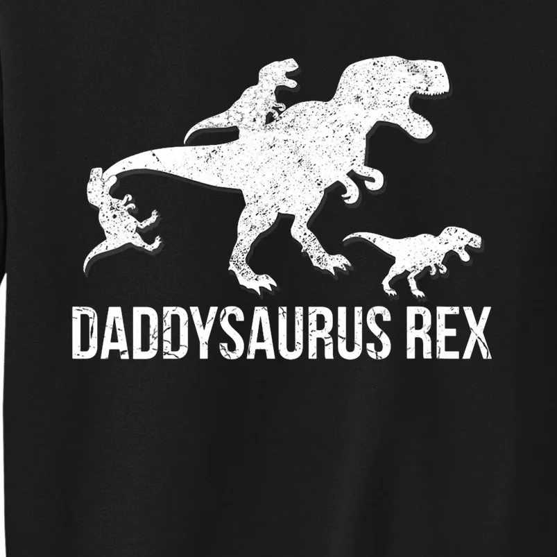 Daddysaurus Rex 3 Daddy Dinosaur Vneck Sweatshirt