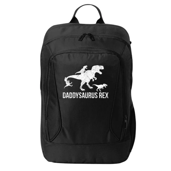 Daddysaurus Rex 3 Daddy Dinosaur Vneck City Backpack