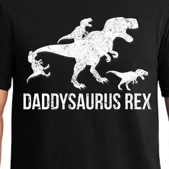 Daddysaurus Rex 3 Daddy Dinosaur Vneck Pajama Set