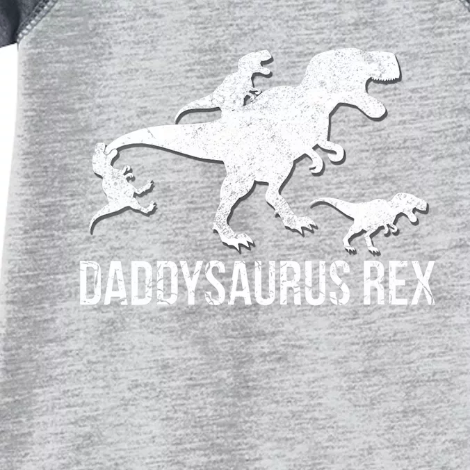 Daddysaurus Rex 3 Daddy Dinosaur Vneck Infant Baby Jersey Bodysuit