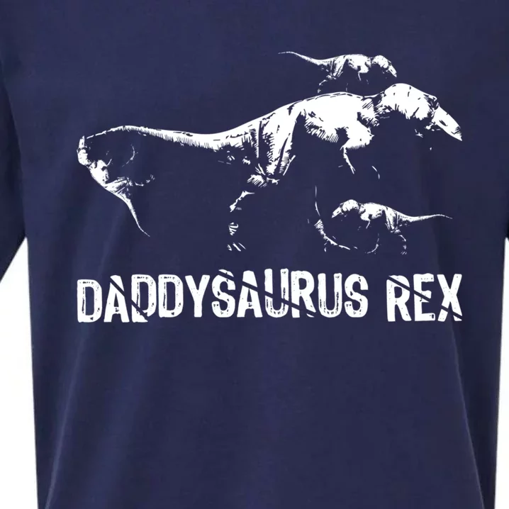 Daddysaurus Rex 3 Fathers Day Dinosaur Family Fun Gift Cute Gift Sueded Cloud Jersey T-Shirt