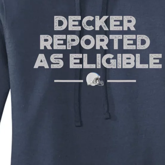 Decker Reported As Eligible Trendy Women's Pullover Hoodie