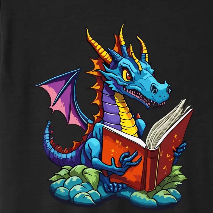 Dragon Reading A Book ChromaSoft Performance T-Shirt