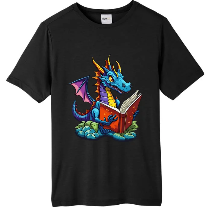 Dragon Reading A Book ChromaSoft Performance T-Shirt