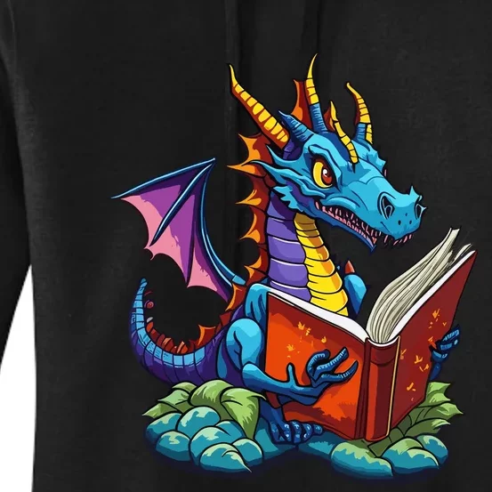 Dragon Reading A Book Women's Pullover Hoodie