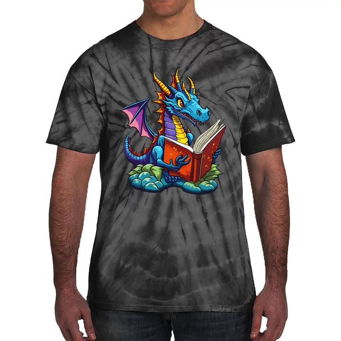 Dragon Reading A Book Tie-Dye T-Shirt