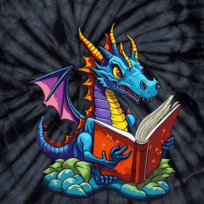 Dragon Reading A Book Tie-Dye T-Shirt