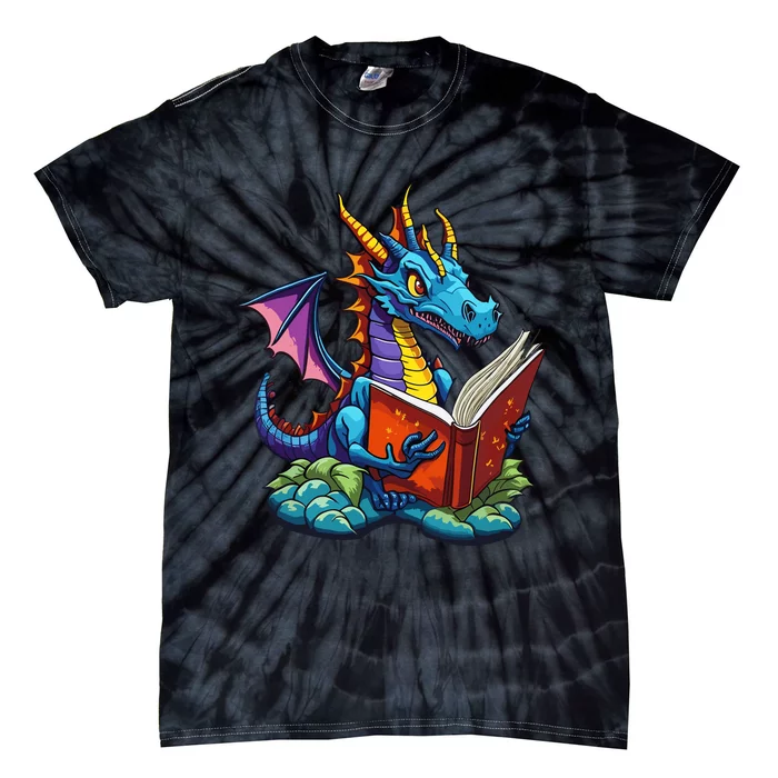 Dragon Reading A Book Tie-Dye T-Shirt