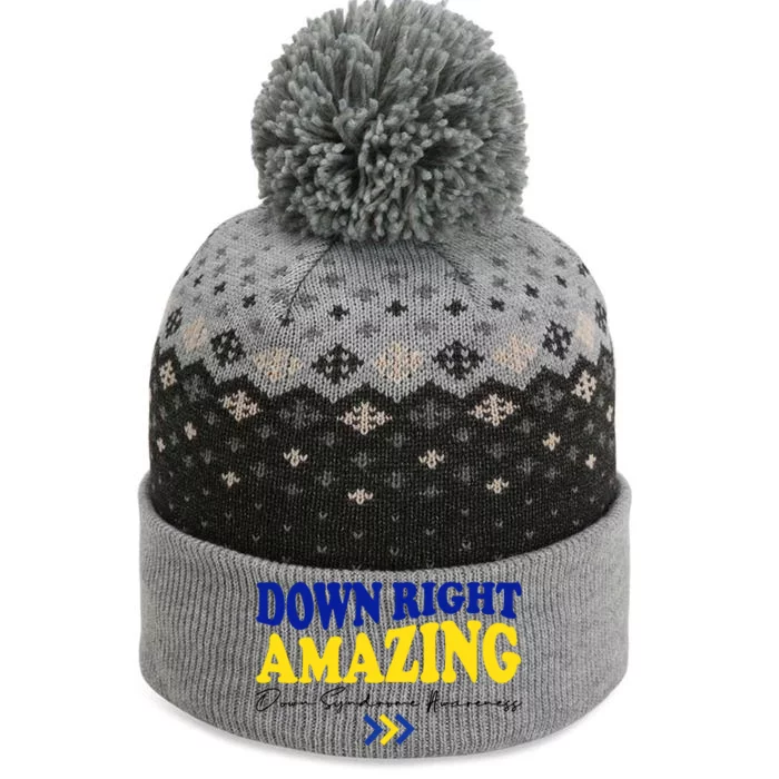 Down Right Amazing Down Syndrome Awareness The Baniff Cuffed Pom Beanie